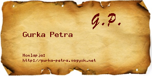 Gurka Petra névjegykártya